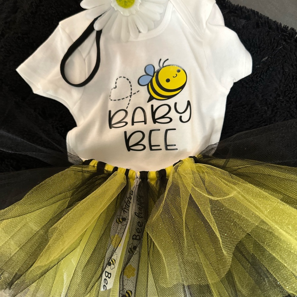 Baby Bee Tutu Set - Yellow and Black